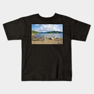 Crow Park Shoreline as Digital Art Kids T-Shirt